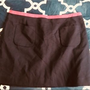 Navy with pink waistband H&M skirt